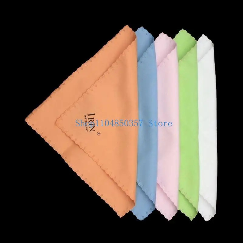 

652F 5 Pcs Musical Instrument Wiping Cloth Cotton Towels Microfiber Cleaning Polishing Cloth for Guitar Violin Ukulele