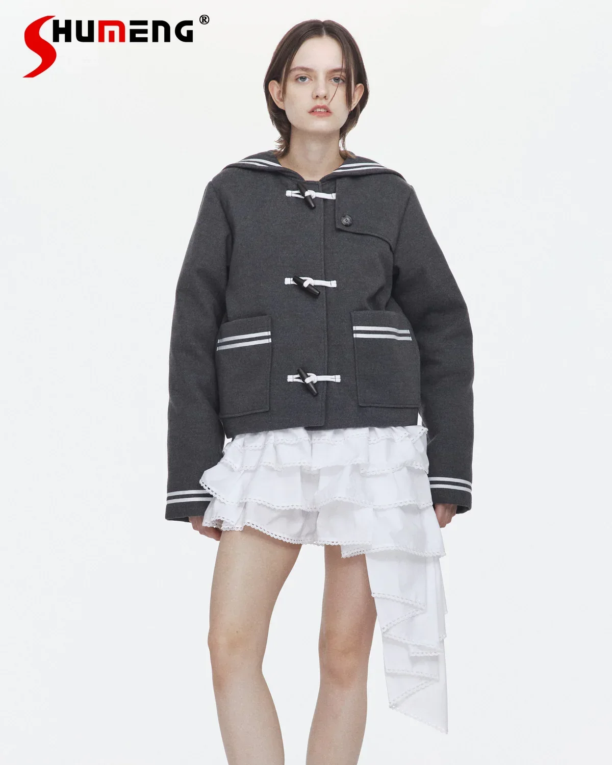 

Весна-лето, женская милая белая юбка нестандартной формы в японском стиле, новинка 2025 года, юбка-тортик с эластичной резинкой на талии для девочек, женский вязаный топ, свитер