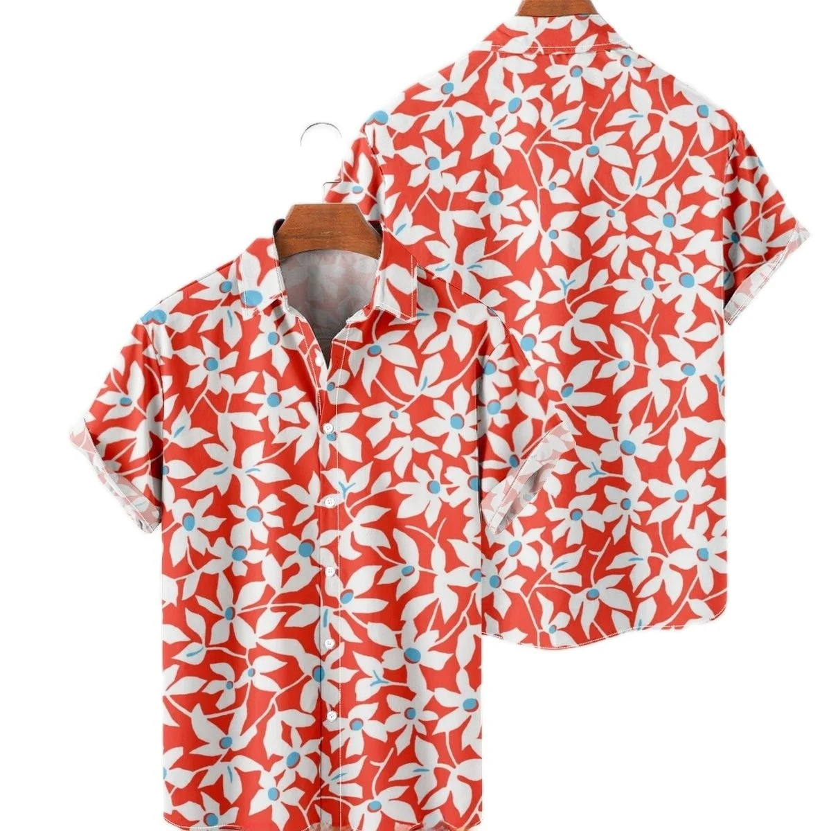 

Мужская рубашка с 3D-принтом и широким воротником, повседневная, тонкая, весенне-летняя, свободного кроя, молодежная, популярная