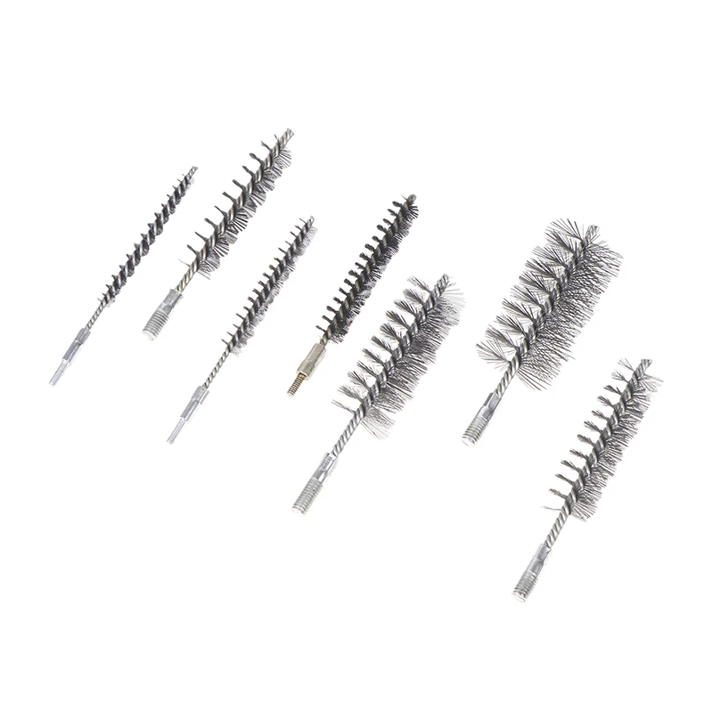 1PC Chimney Cleaning Brush For Pipe Cleaning Polishing 10-50mm Threaded Wire Brush Metal Handle Stainless Steel Brush