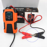 6V 12V 2A Pulse Repair Charger Multiple Protection Motorcycle Battery Charger Digital Battery Maintainer for Lead-Acid GEL AGM