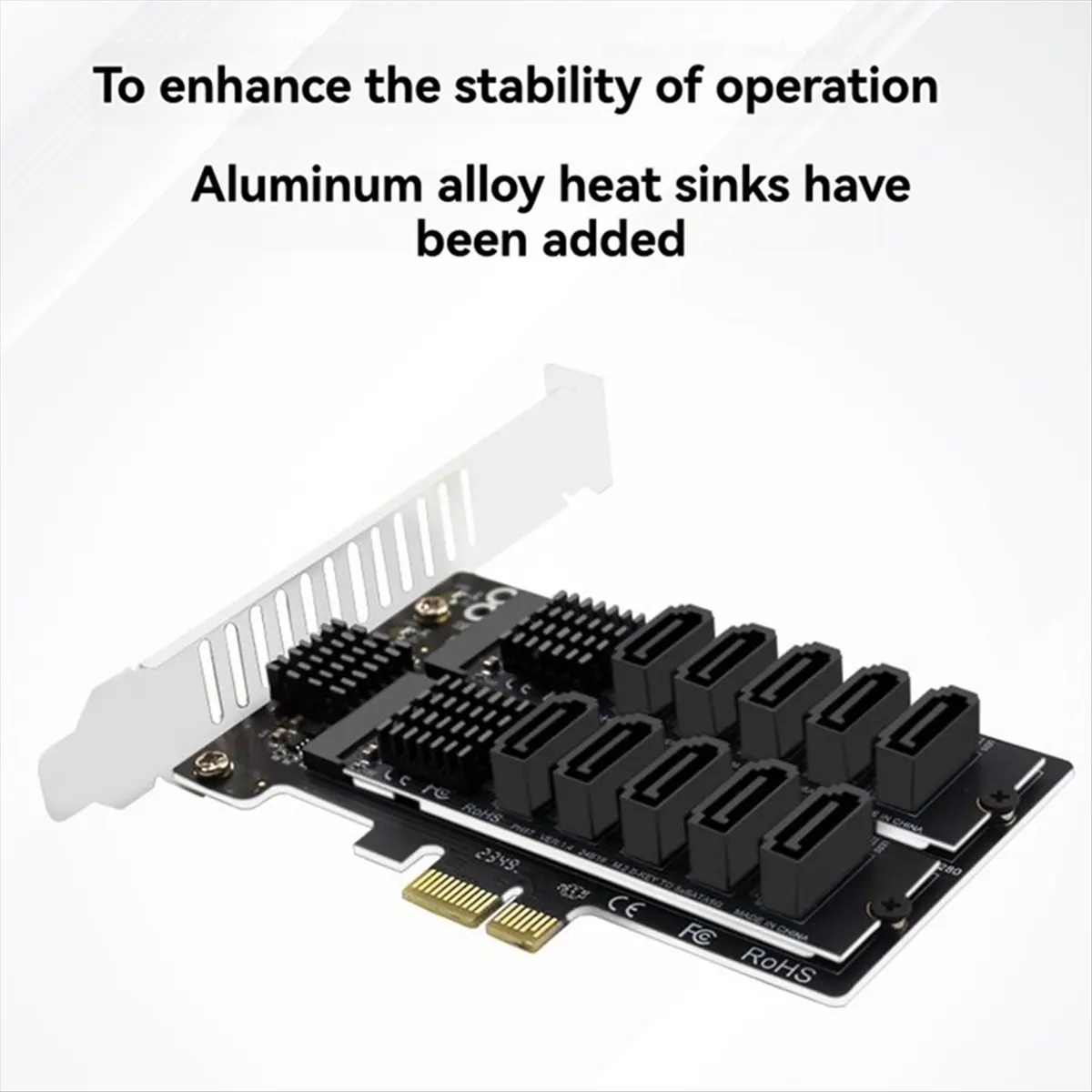 Welcome Deal~New M.2 SATA to PCIE Adapter Card Double Disc Dual-Disk Array Card PCIe X1/X4/X8/X16 Support M.2 SSD 2230/42/60/80
