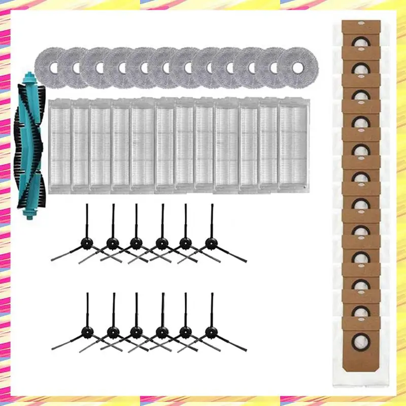 

ABJJ Compatible For Cecotec Conga 11090 Spin Revolution Main Side Brush Hepa Filter Mop Cloth Dust Bag Accessories