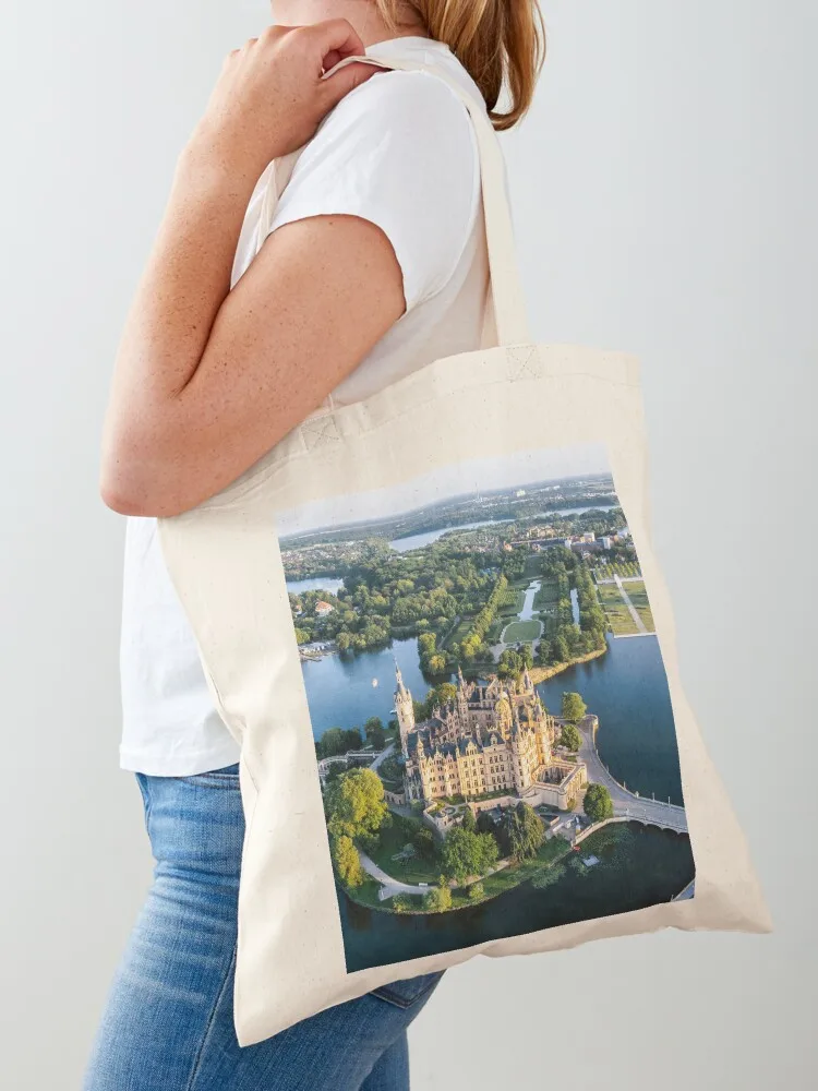 Schwerin Castle Drone 1 Tote Bag supermarket folding bag Lady bags Canvas stote bag canvas tote Canvas Tote