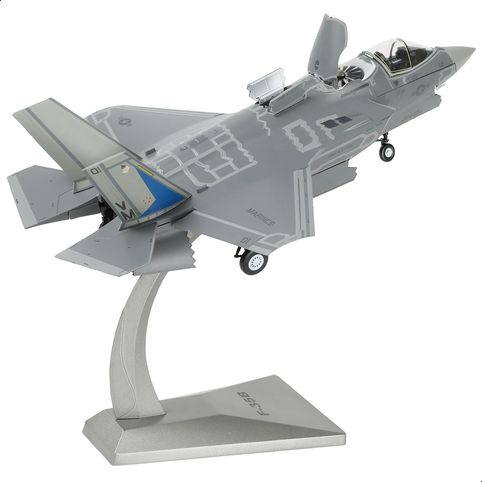 

NUOTIE 1/72 F-35B Lightning II USMC VMFAT-501 Die-cast Aircraft with Display Stand Adult Collection Gift