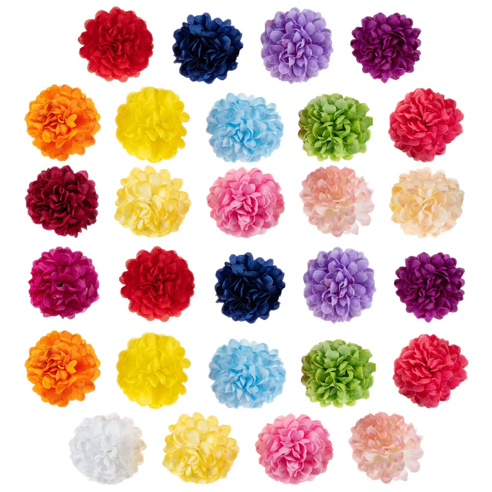 

40pcs Artificial Silk Chrysanthemum Flower Heads Mini Fake Decorative Craft DIY Material Mixed Colors Artificial for Wedding