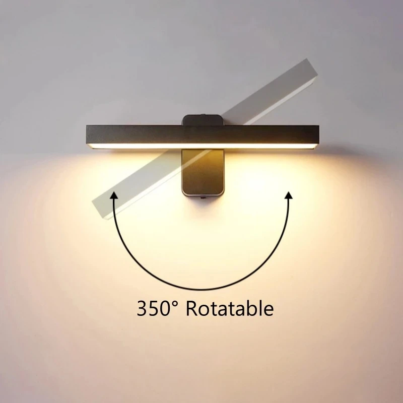 PIR Motion Sensor Rotatable Wall Lamp IP65 Waterproof Outdoor Garden Porch Light Exterior Entrance Sconce Lighting 30/40/50cm