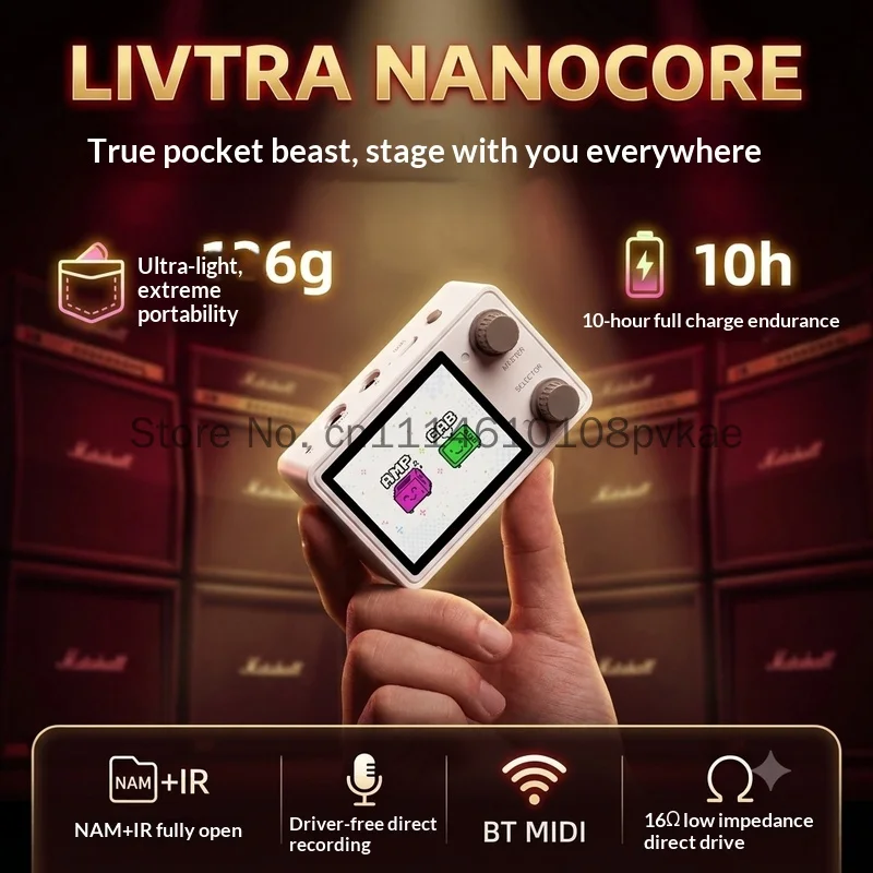 in-stock-livtra-nanocore-mini-multi-effects-processor-portable-pocket-guitar-effect-device-24-inch-screen-for-music-performance