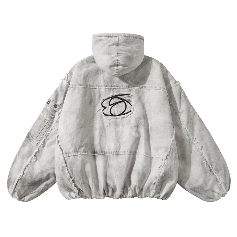 Vintage Overszied Hip Hop Jackets Harakuju Loose Streetwear Pullover Hoodies For Male