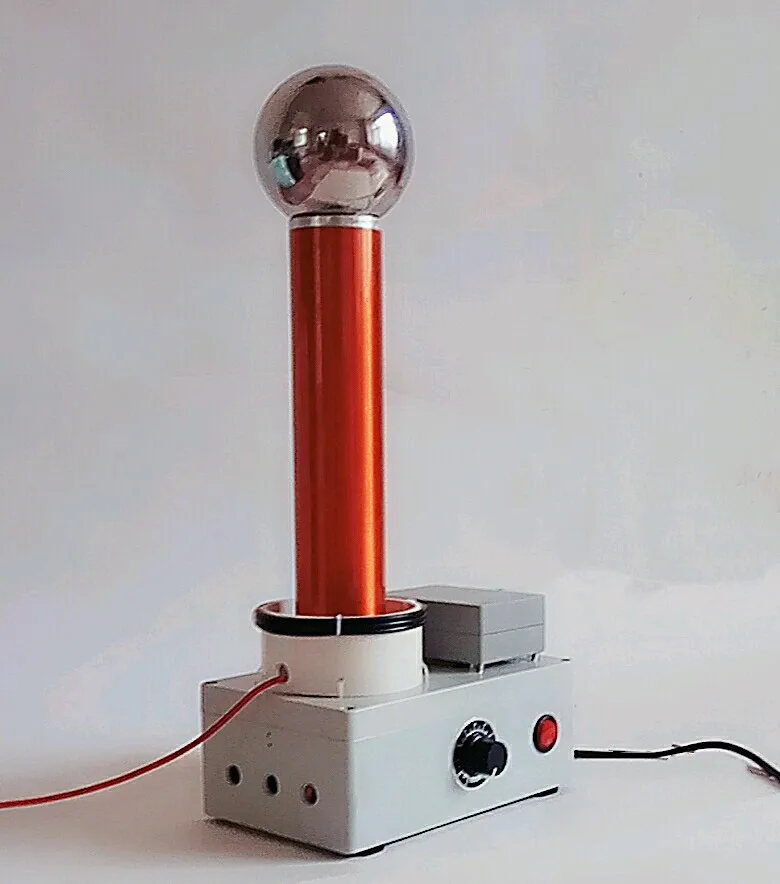 Demonstration of High Frequency AC Wireless Transmission Principle of Tesla Coil Spark Gap Lightning Simulator