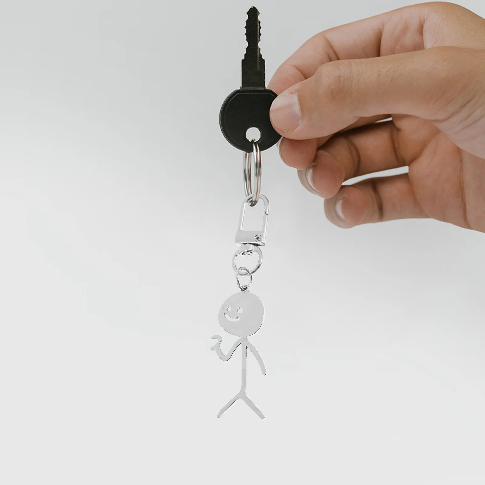 2 Pcs Jewelry for Hair Cartoon Keychain Stickman Pendant Creative Decoration