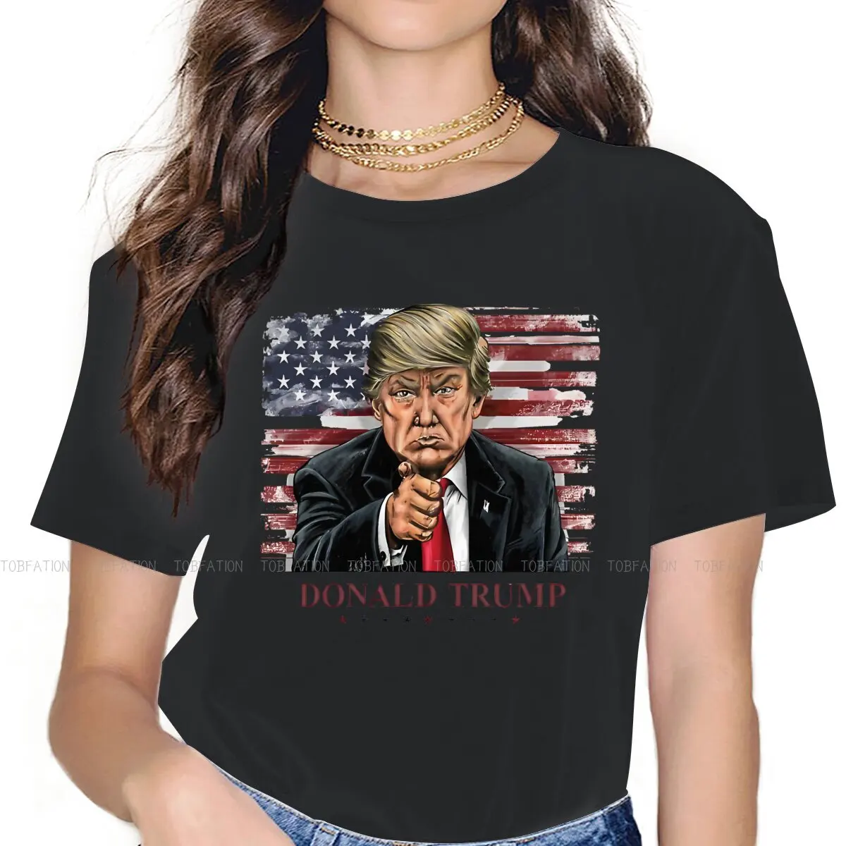 Trump USA TShirt for Woman Girl Republican Party Donald Basic Tee T Shirt Novelty New Design Loose