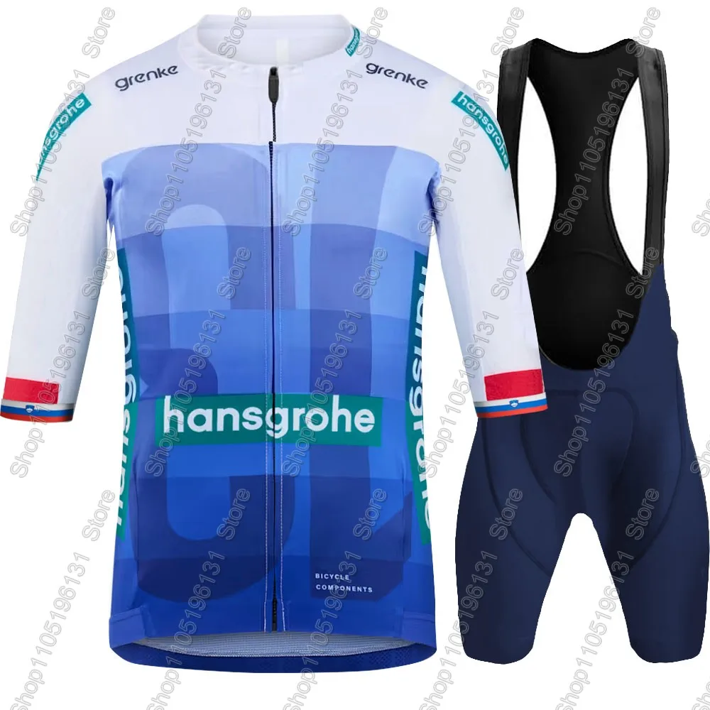 Boraful Hansgrohe Team 2026 Radtrikot-Set, Sommer-Fahrradbekleidung, Rennrad-Shirts, Anzug, Fahrrad-Trägerhose, MTB, Ropa Maillot – Detail 4
