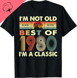 Men's Vintage 43 Year Classic T-Shirt: Best Birthday Gift Summer 43 Year Classic 1980 Limited Edition Custom Printed T-Shirt