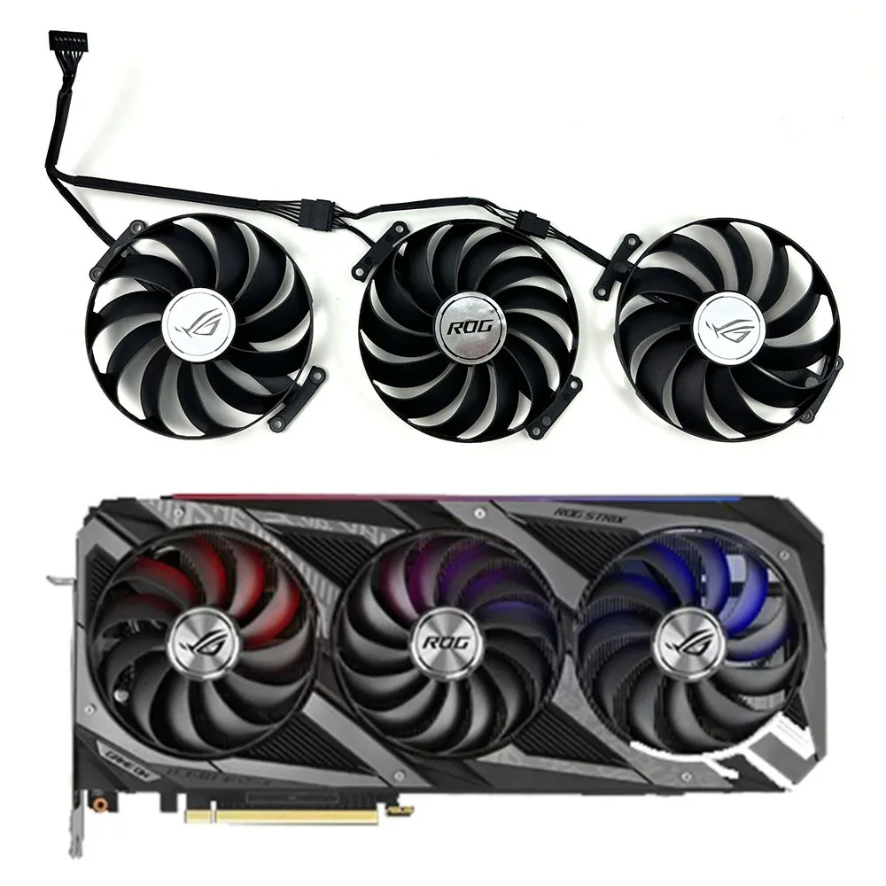 

95mm CF1010U12S Graphics Card Fan Replacement ASUS Rog Strix RTX 3060 3070 3080 Ti 3090 Gaming GPU Cooler RX 6700 Graphics Card