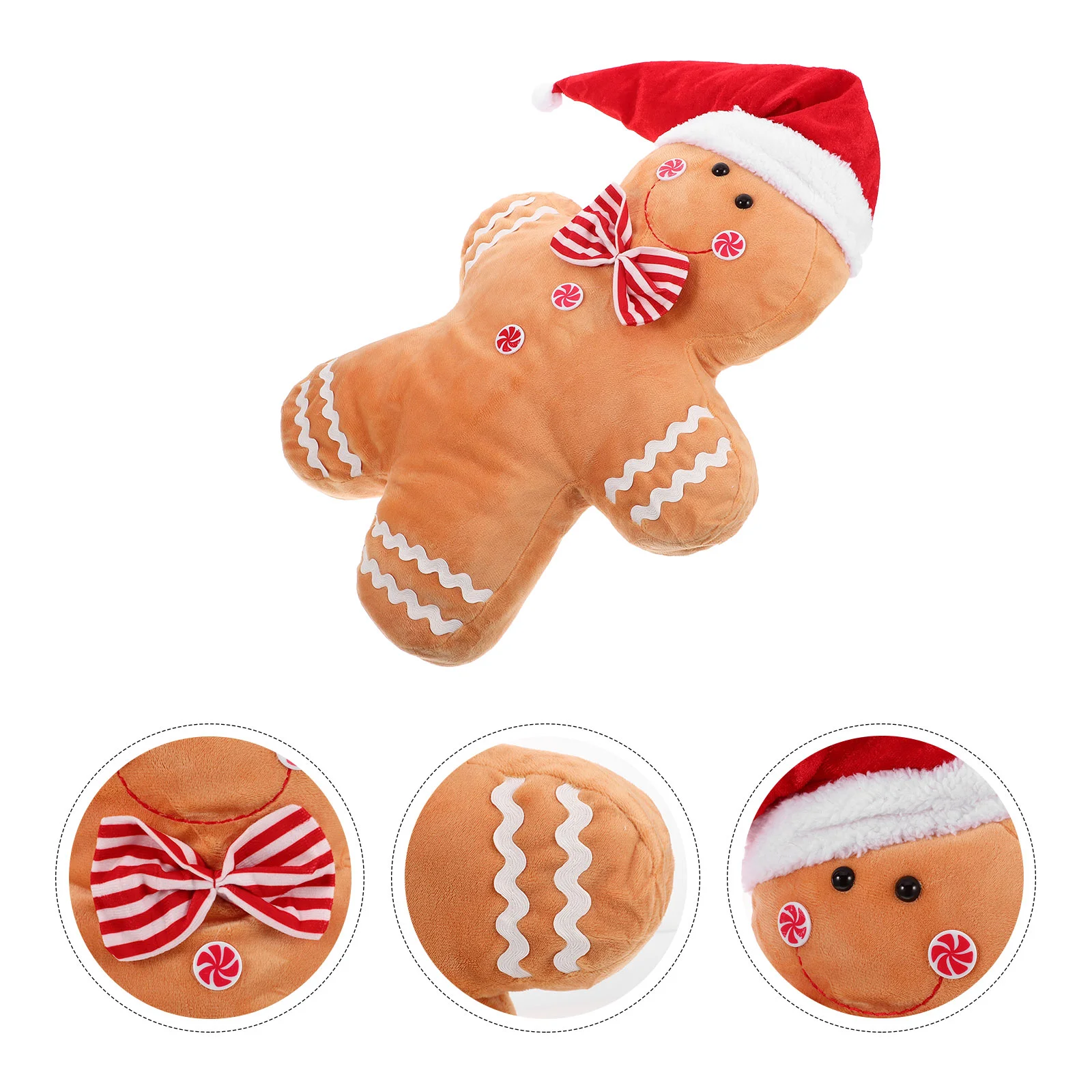 Christmas Decorations Gingerbread Party Favor Stuffed Man Window Decorative Pillow Flannel Cute Animal Child Plush Toys