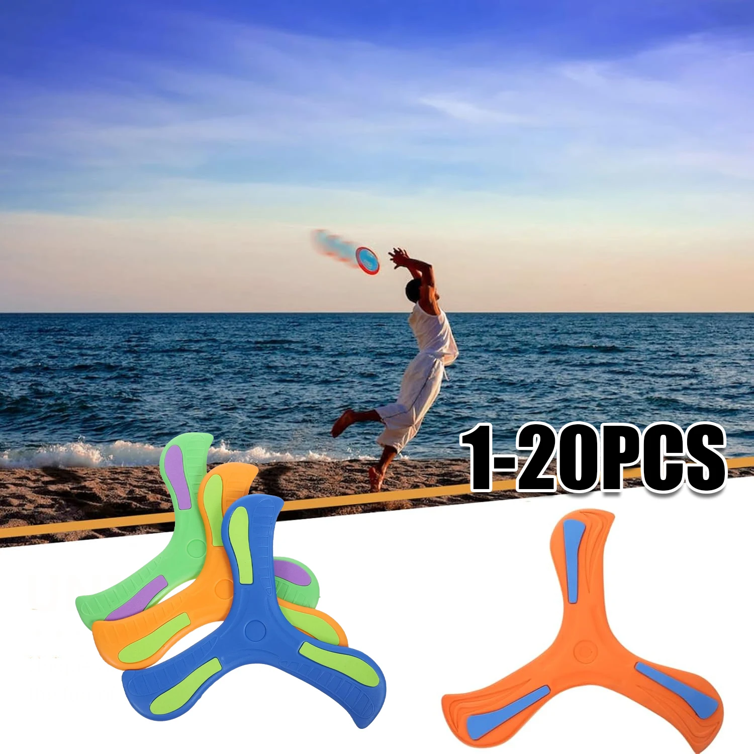 Outdoor Soft Boomerang Flying Disc Three Leaf Cross Toy Interactive Sports for Children Adult Kids Decompression