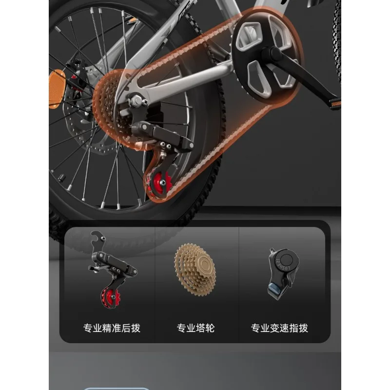 Bicicleta - Bicicleta de montaña de tamaño mediano con frenos de disco dobles y mecanismo de cambio - Bicicleta BMX