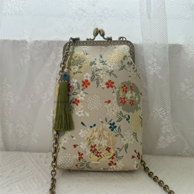 

Китайское Ципао Ханфу, традиционная модная стильная сумка для аксессуаров Ханфу, древняя сумка через плечо, женская винтажная повседневная сумка ручной работы с кисточками