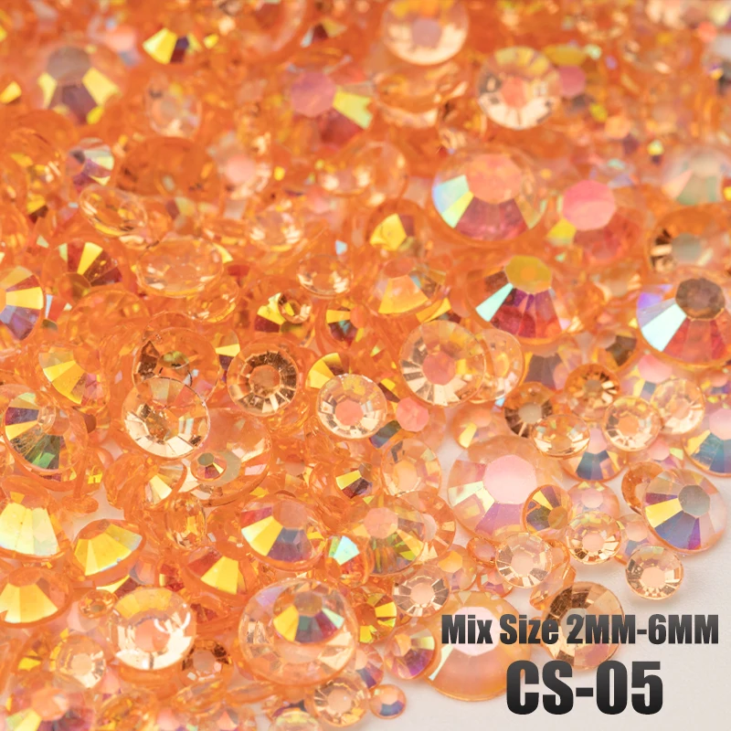 VDD 30/100g Gemischte Größen 2-6mm Harz-Strass-Kristall-Flachsteine aus Kunststoff Großhandel DIY Nagelzubehör Kunsthandwerk Dekoration – Detail 9