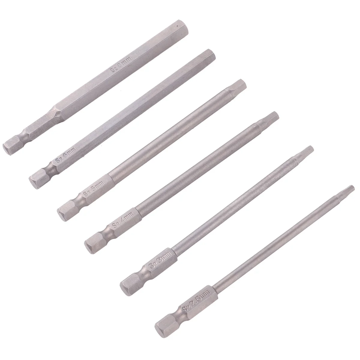 

6pcs 100Mm Inner Hex Bit Steel Screw Extractor For Damaged Stripped Screws Removal Broken Bolt Remover Tool Parts