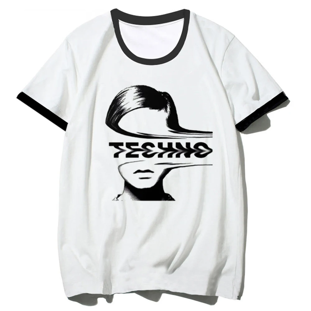 

Techno top women summer top female anime designer clothing