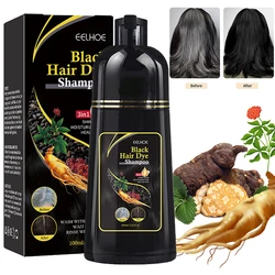 Shampoo Natural Herbal Hair Dye, Cobertura Cinza, Shampoo 3 em 1 Cor para Gary Hair, Mulheres e Homens Negros Castanhos Escuros, 100ml, Novo