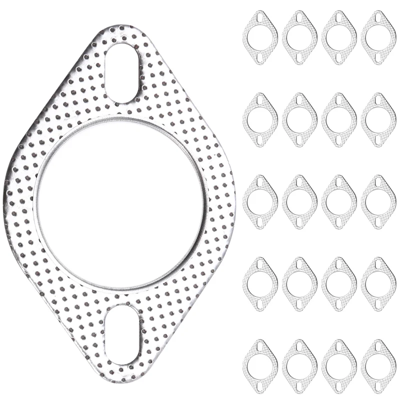 

A30F-20 PCS 2.5Inch ID 2 Bolt High Temp Flange Gasket 2.5 Inch 120-06310-0002 Compatible With 12Mm Or 1/2Inch Bolt Hardware