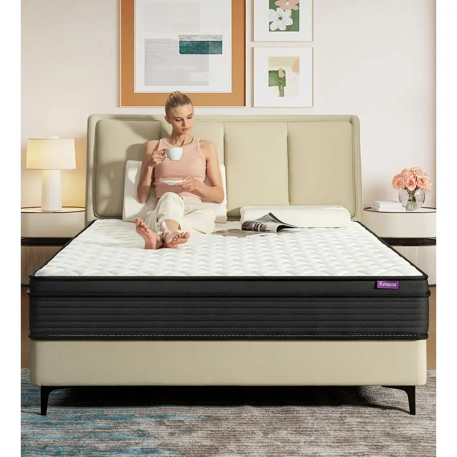 

Mattresses,Hybrid 12 Inch Full Mattress in a Box,Memory Foam amp Individually Pocket Spring for Pain Relief,Pressure Relief.