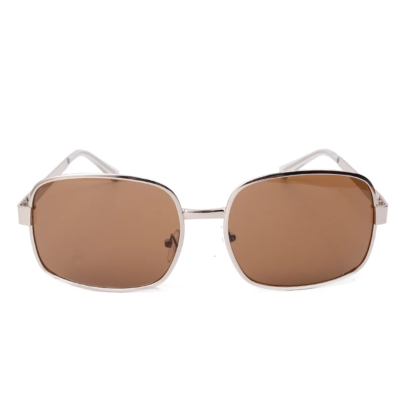 Men's and women's new fashion trend street summer sun shading beach tourism metal round frame brown fashion glasses: with box