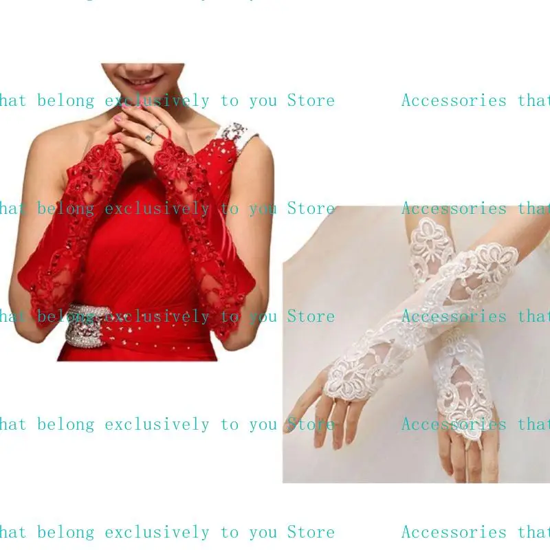 

31BB Women Long Lace Fingerless Gloves Sunblock Bridal Satin Sequins Mittens Evening Wedding Tea Party Cosplay Mittens