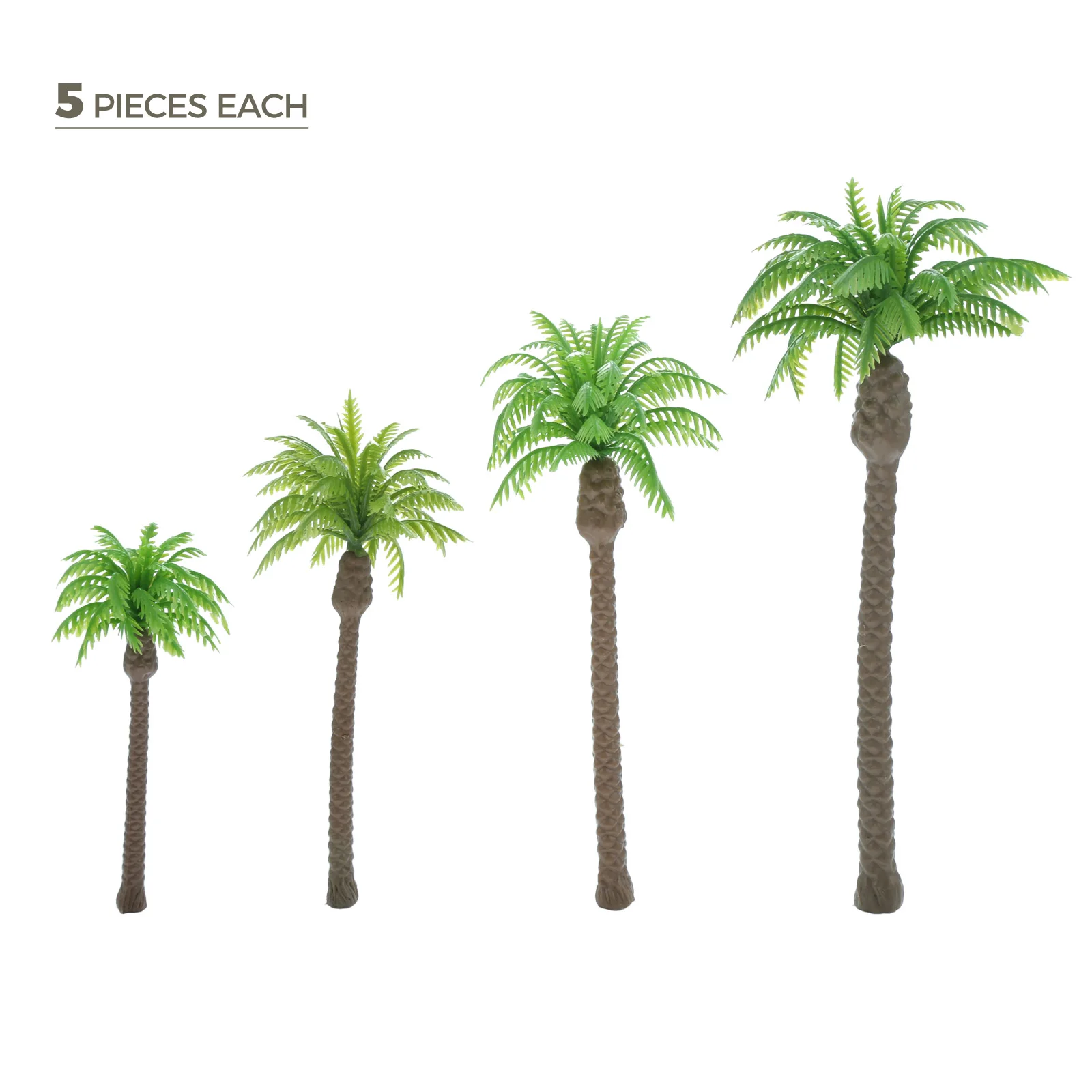20Pcs Coconut Palm Model Trees/Scenery Model Plastic Artificial Layout Rainforest Diorama Train Railways Architecture Landscape