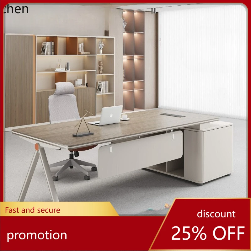 

H1 light luxury boss desk simple modern office supervisor office desk and chair combination computer desk