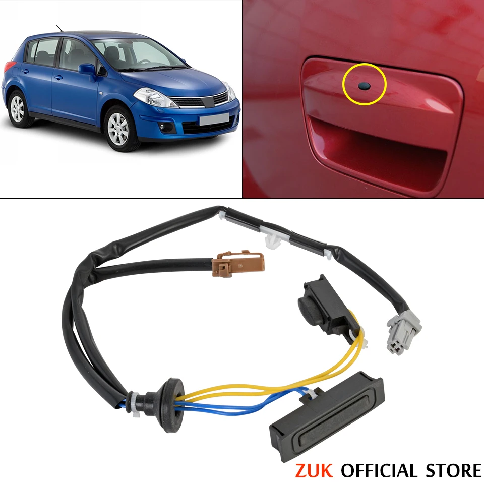 ZUK Luggage Switch Button Trunk Lid Lock Release Switch For Nissan Tiida Versa Latio C11 2005 2006 2007 2008 2009 2010 2011
