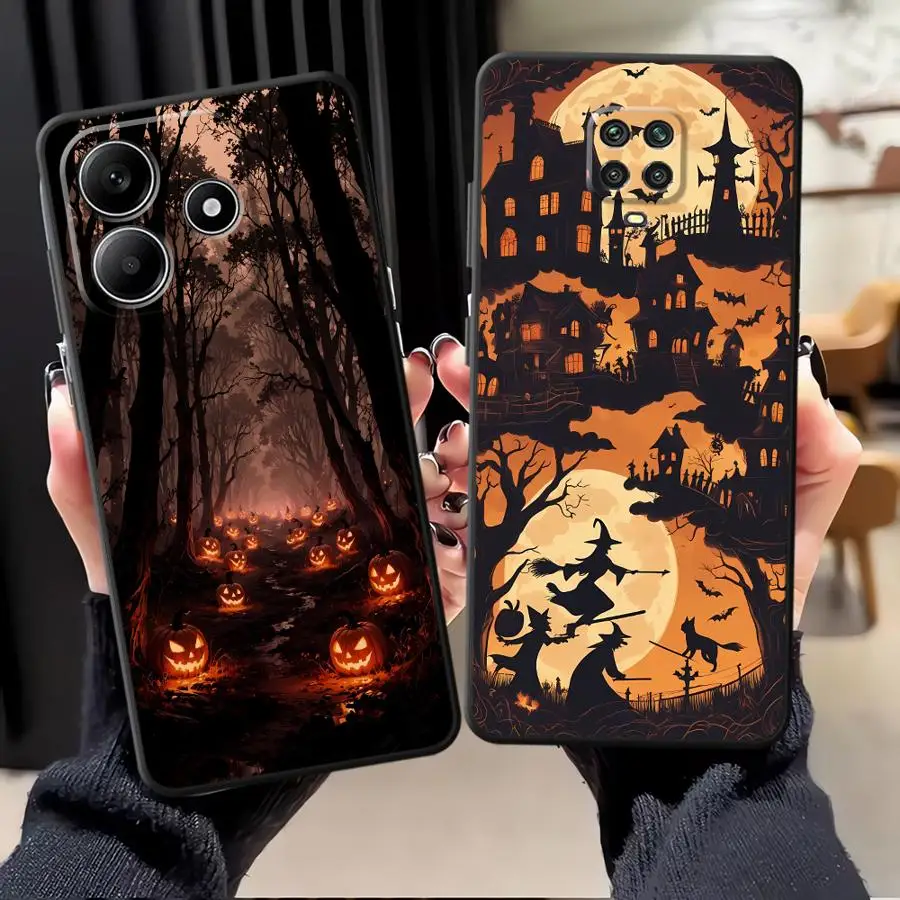حافظة لهاتف Xiaomi Redmi Note 10S 10 9 8 Pro 9s 12S 11 13 12 Pro Plus 11S غطاء خلفي ناعم أشباح الهالوين الوحشية