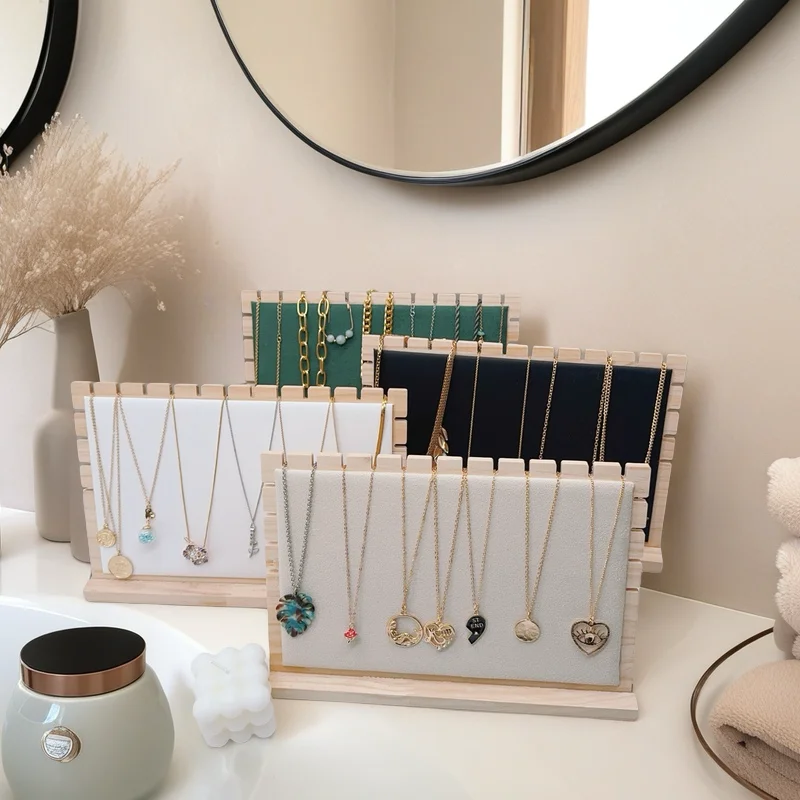 Creative Solid Wooden Necklace Frame Fashion Jewelry Display Frame Pendant Support Jewelry Display Props