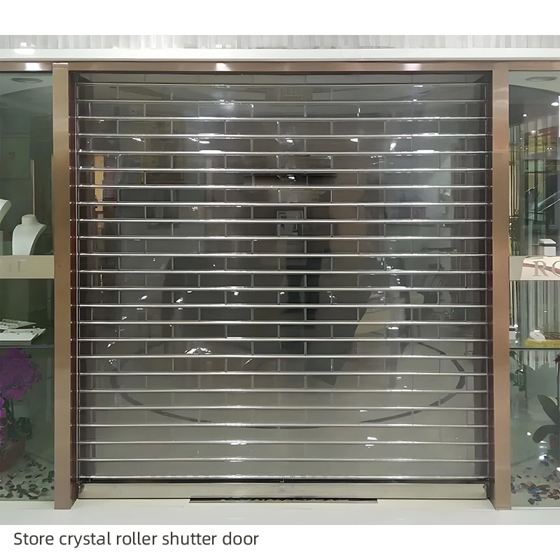 

Складные рулонные шторы из ПВХ с прозрачной поверхностью и отделкой для использования в мастерских, возможность индивидуальной настройки