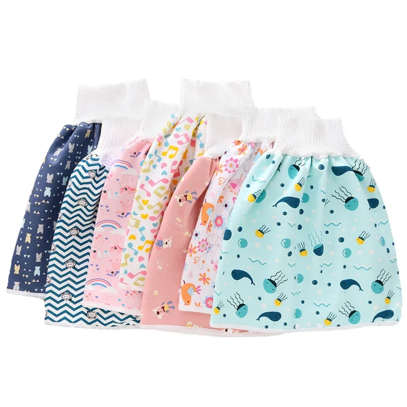 Baby Diaper Waterproof Skirt Infant Leak-proof Urine Training Pants Cloth Diapers Kids Nappy Sleeping Bed Potty Trainining