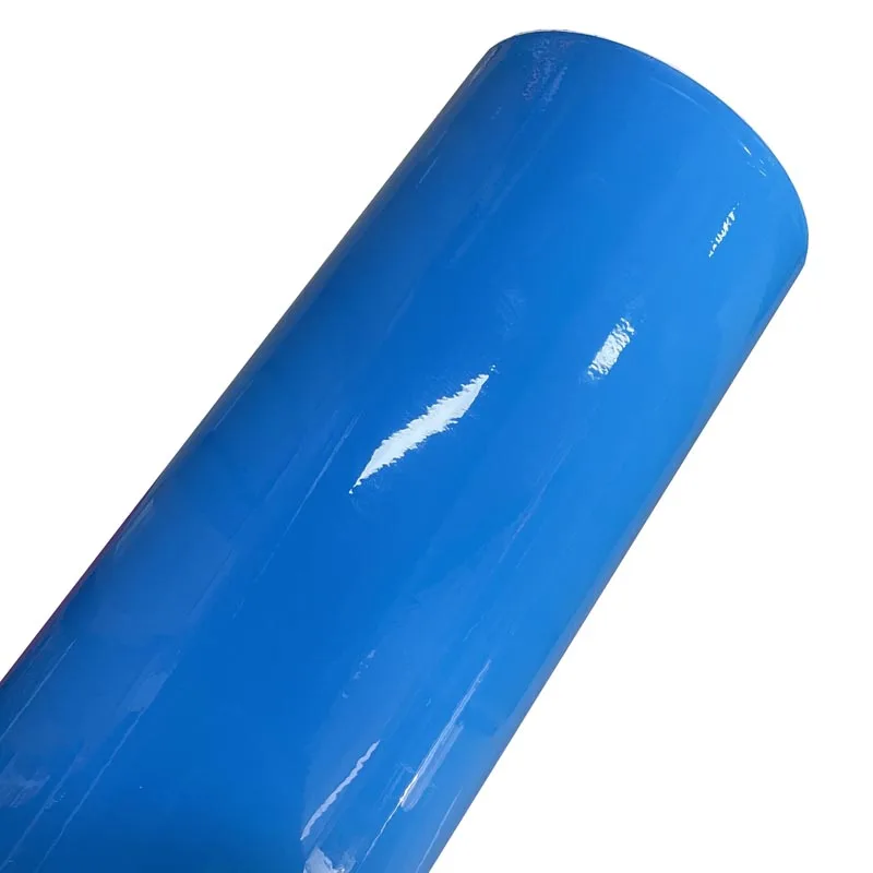 

Premium Glossy Smurf Blue Vinyl Car Wrap Film Roll Self Adhesive Decal Air Release Bubble Free