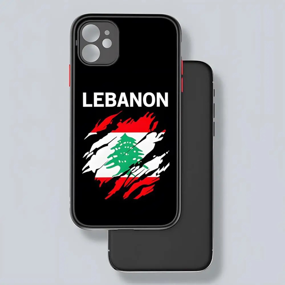 lebanon country flag Phone Case Matte Transparent Back For iPhone 15 14 13 12 11 Pro Max X XR XS 8 SE Mini Plus Cover