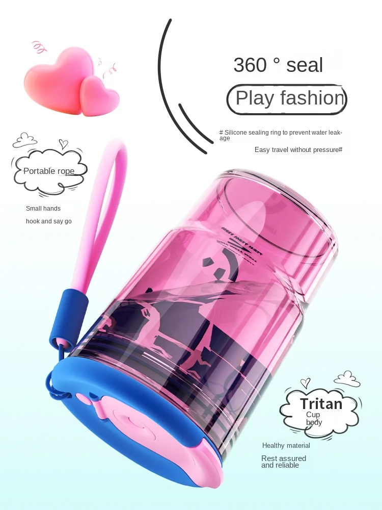 Coffee Cup Girls Good-looking Straw Summer Portable Student Plastic Tritan Summer Portable Cup