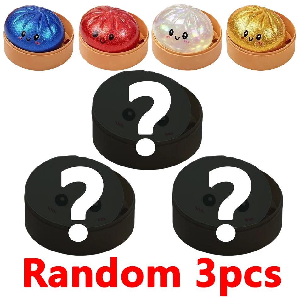 11 Stijlen Realistische Reuze Dumpling Knijp Speelgoed Met Bamboe Stoommandje Zachte Deegbal Decompressie Fidget Speelgoed Grappig Creatief Cadeau