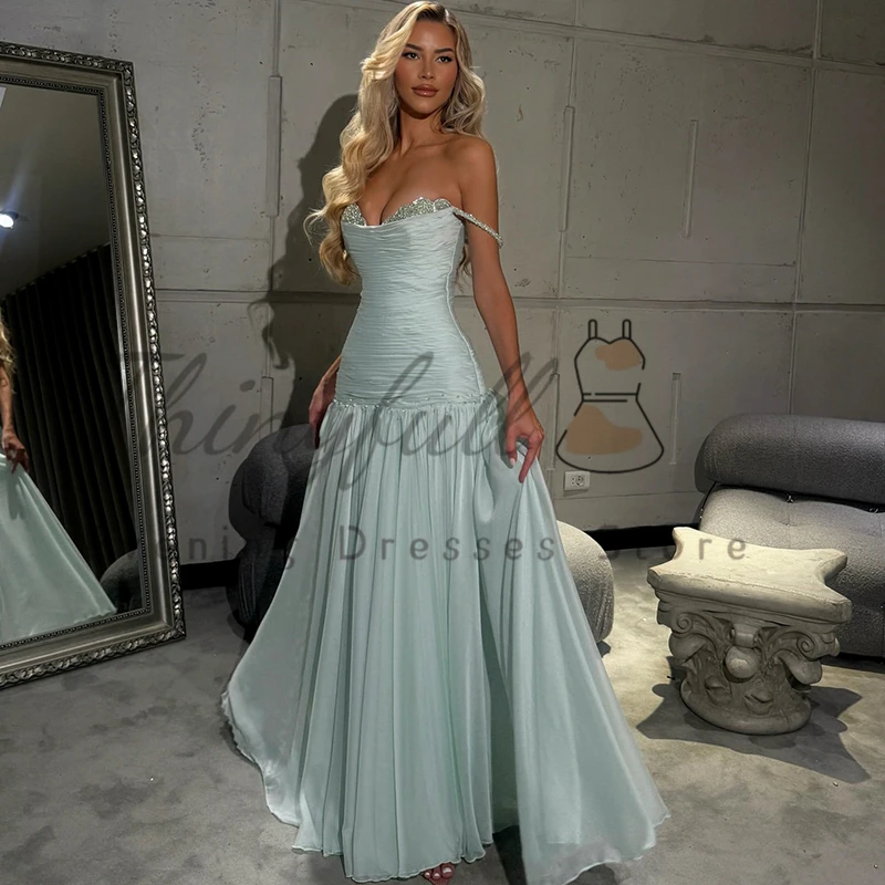 Thinyfull 2026 A-Line Prom Evening Dresses Saudi Arabia Sweetheart Beadings Party Dress Women Cocktail Prom Gowns Customized image 4