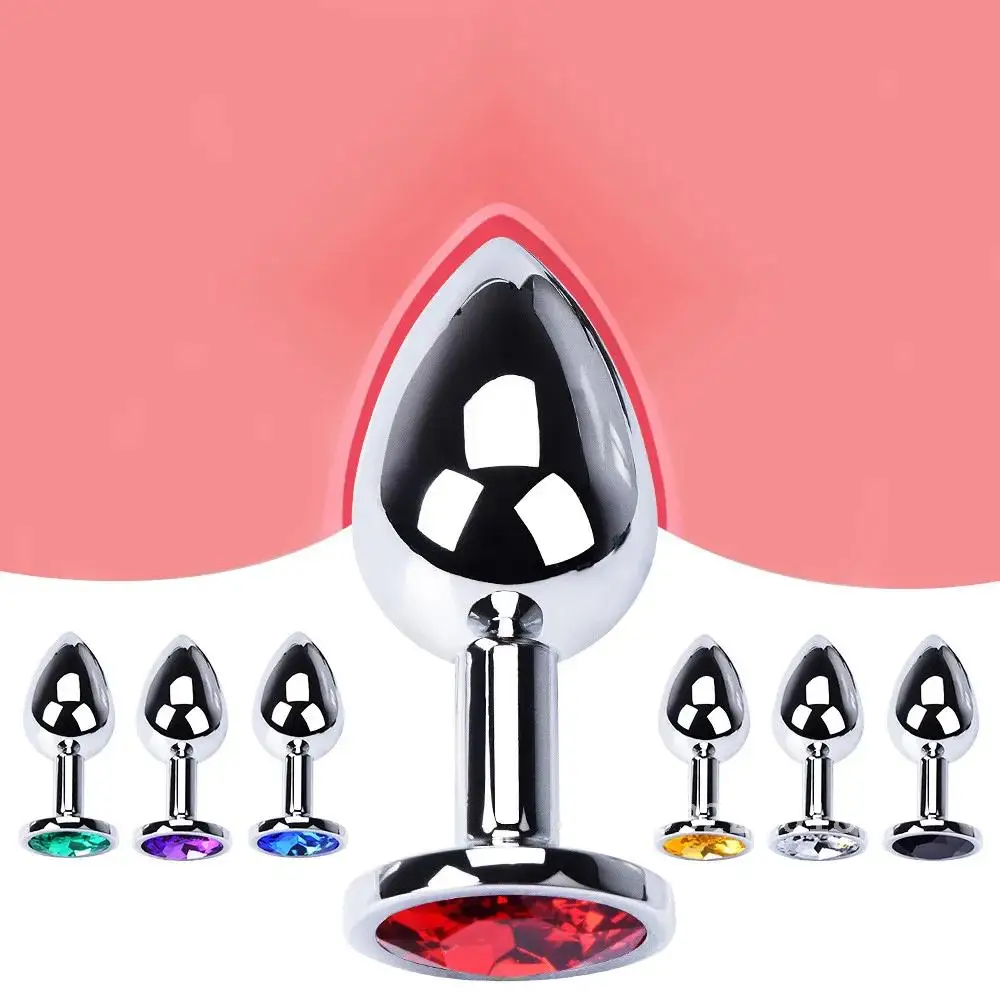 3 Pcs/set Metal Anal plug butt plug Sex Toys Butt Game Sex S/M/L Shop For Anal Toys Masturbator Adults Diamond Women/Men/Couples