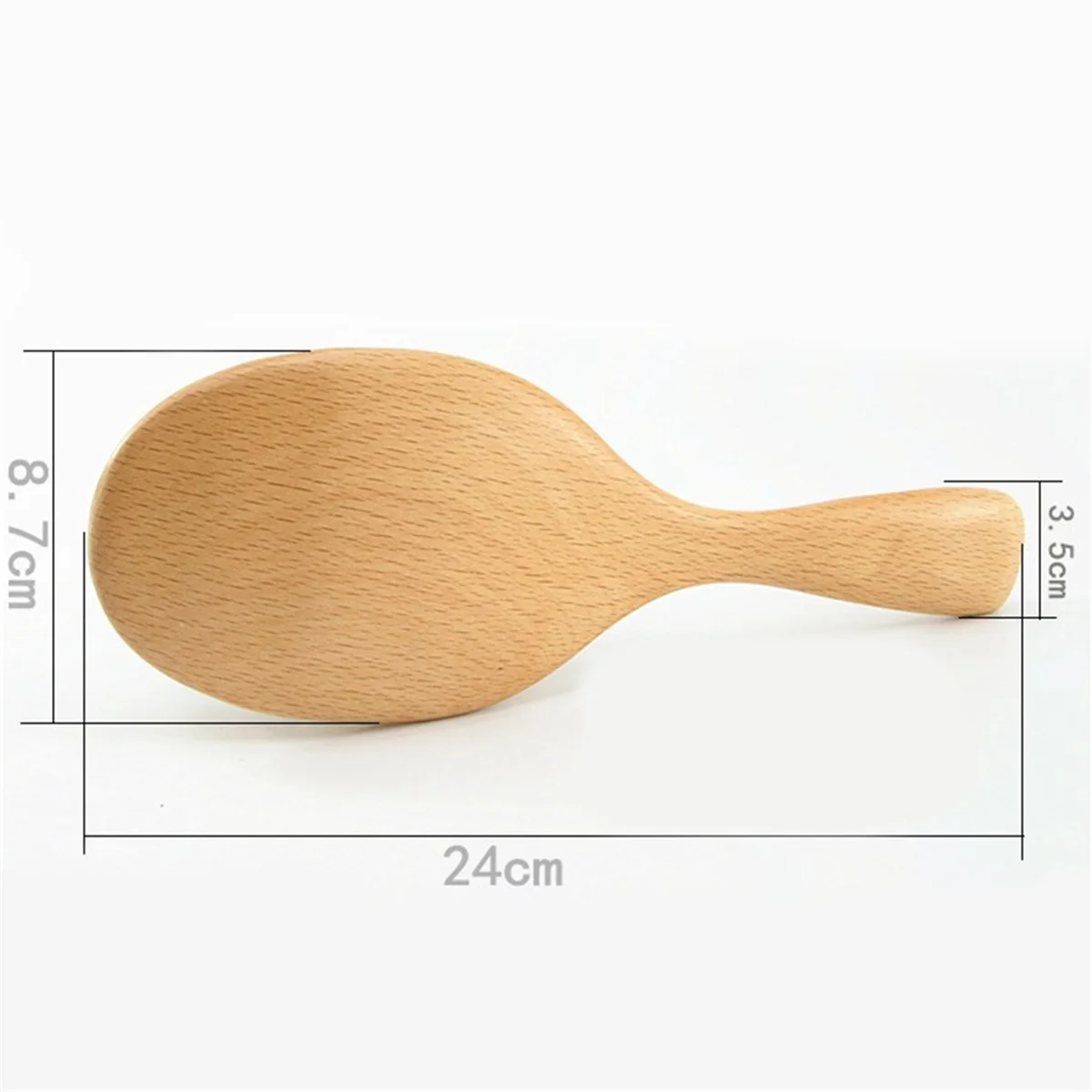 

ABKB Boar Bristle Hair Brush Natural Beech Comb Hairbrush for Curly Thick Long Dry Wet Hair Detangler Massage Brushes Women-B