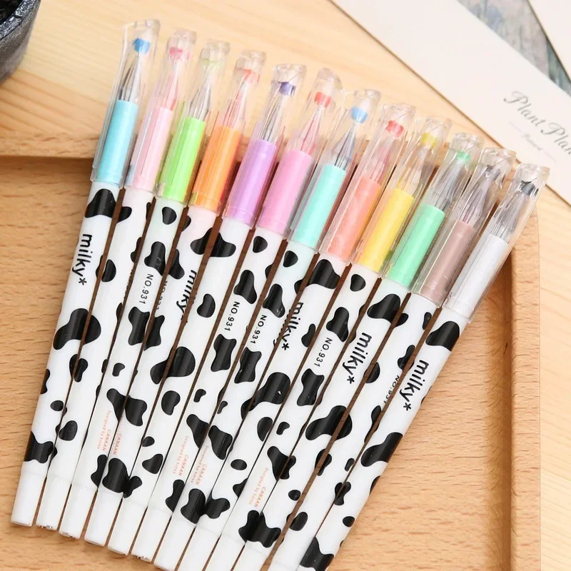 

School Stationery 0.38mm Rollerball Pens, 1pcs Quick-drying Large-capacity Colorful Straight Liquid Gel Pens