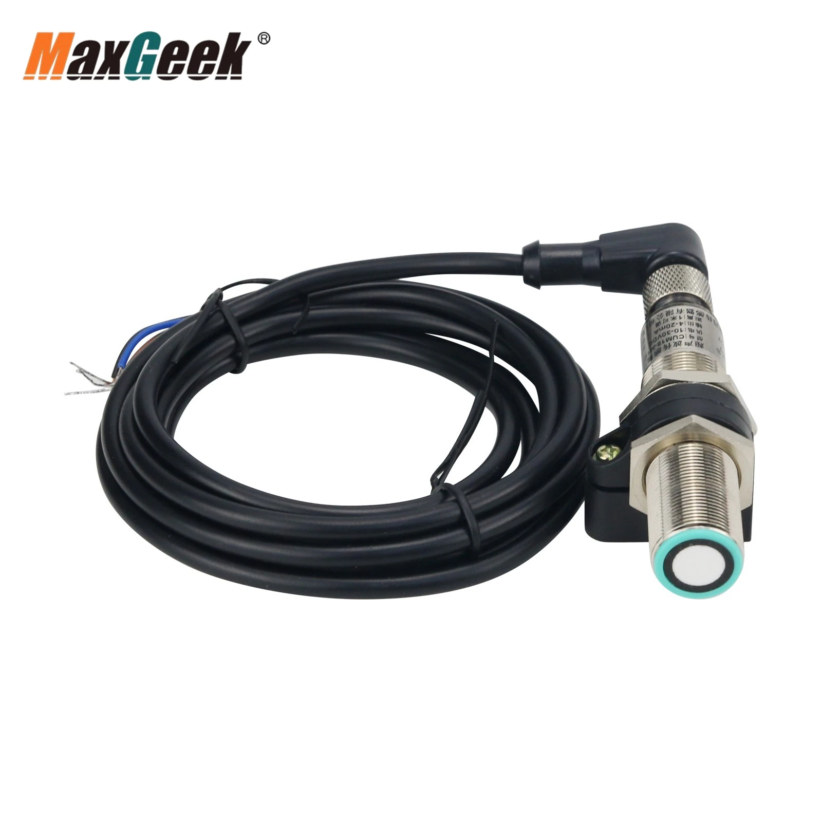 Maxgeek M18 0.05-1M 0-5V/0-10V/1-5ma/4-20ma Linear Displacement Sensor Ultrasonic Distance Sensor Output Analog Signal