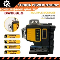 Fit Dewalt DW089LG 3 Sides 360 Degree Vertical Lithium Battery 12 Lines Laser Level Horizontal Green Light Level Meter Outdoor