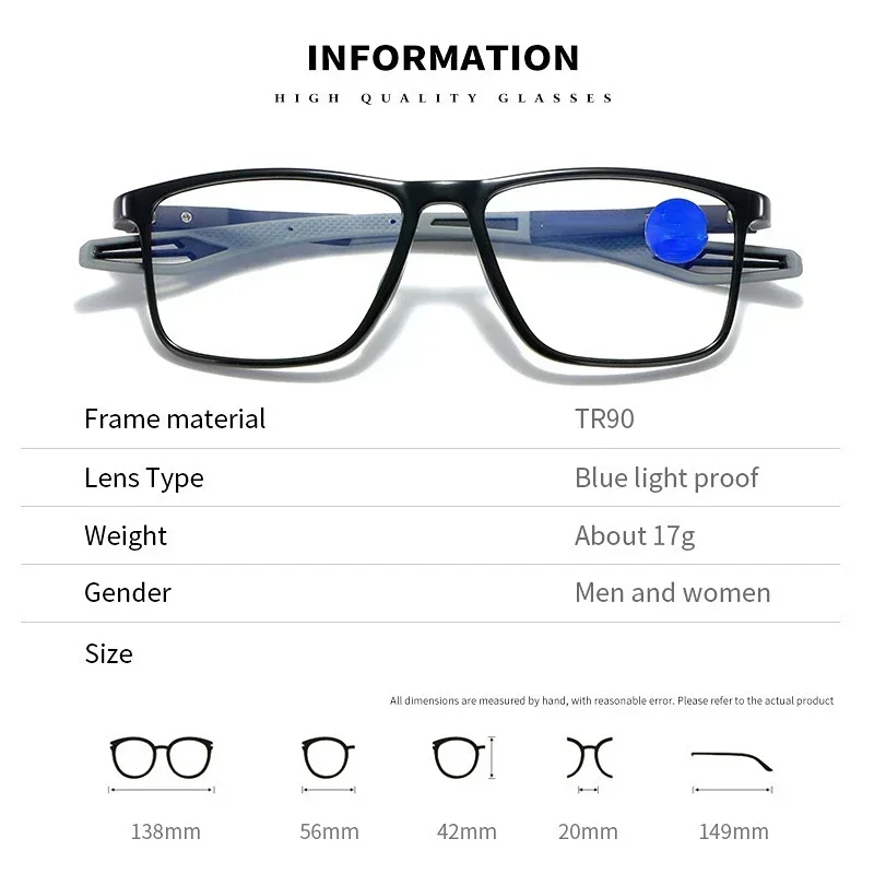 New Retro Photochromic Sunglasses for Men Women Fashion Flexible Square Sports Eyewear Unisex Vintage Finished Myopia Glasses