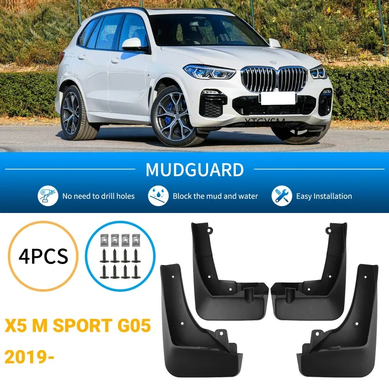 FOR BMW X5 G05 X5M Sport 2019-2024 Mud Flap Guards Splash Mudflaps Mudguard Fenders Car Accessories Front Rear 4pcs
